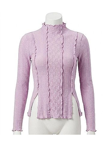 Free People Lula Exposed Seams Top in Orchid Dust (view 1)