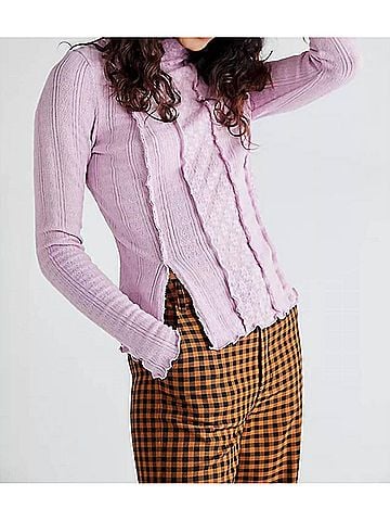 Free People Lula Exposed Seams Top in Orchid Dust (view 2)