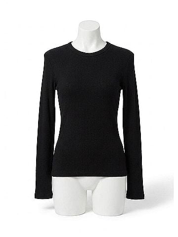 Citizens of Humanity Bina Crewneck Tee in Black (view 1)