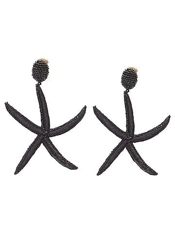 Oscar De La Renta Oscar De La Renta Starfish Bead Clip Earrings (view 2)