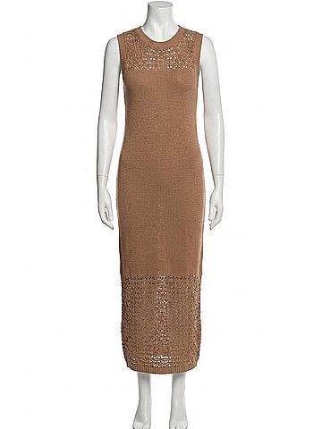525 America Crochet Maxi Dress in Cinnamon (view 1)