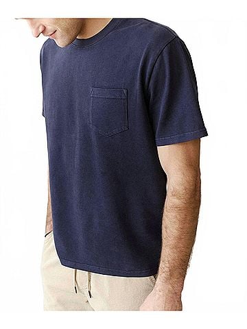 Marine Layer Luxe Relaxed Pocket Tee in India Ink (view 2)