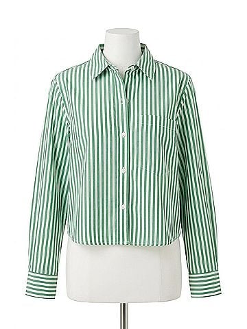 Rails Ramy Button-Up Shirt in Emerald Stripe (view 1)
