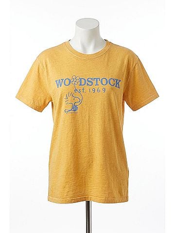 People of Leisure Peanuts Woodstock 1969 Tee in Marigold (view 1)