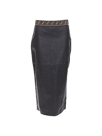 Fendi Fendi Monogram Leather Pencil Skirt (view 1)