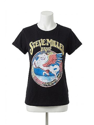 Recycled Karma Steve Miller Band 1977 Dreams Tee in Black (view 1)