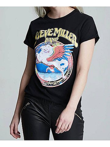 Recycled Karma Steve Miller Band 1977 Dreams Tee in Black (view 2)
