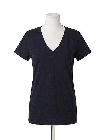 Sundry V-Neck Short Sleeve Tee in Deep Navy (view 1)