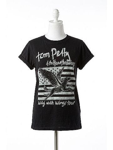 Recycled Karma Tom Petty Dogs With Wings Tour Tee in Black (view 1)