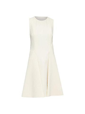 MARNI Marni Cream Wool Pleated Shift Dress (view 1)