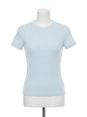 FRAME Rib Baby Tee in Sky Blue (view 1)