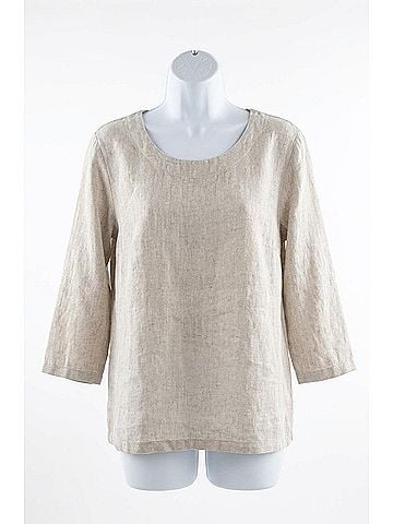 Inizio Easy Linen Top in Sandwashed Desert (view 1)