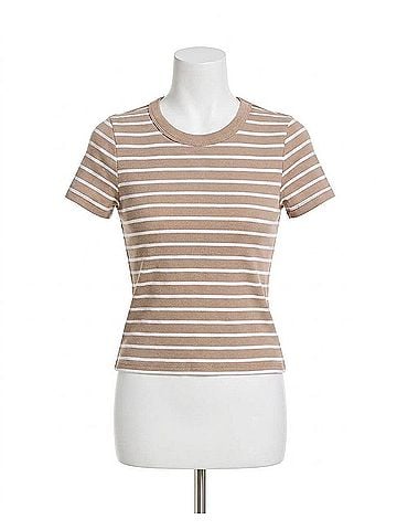 Velvet by Graham & Spencer Brenda Short Sleeve Tee in Sahara (view 1)