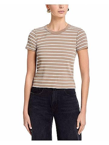 Velvet by Graham & Spencer Brenda Short Sleeve Tee in Sahara (view 2)