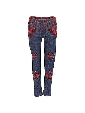 Prada Prada 2017 Beaded Denim Cropped Jeans (view 1)