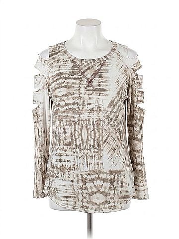 Honeyme Cut Out Neutral Top in Grey (view 1)