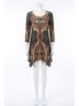 White Mark Animal Print Brown Marlene Tunic Top in Brown Multi Size XL - photo 1
