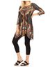 White Mark Animal Print Brown Marlene Tunic Top in Brown Multi Size XL - photo 3