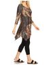 White Mark Animal Print Brown Marlene Tunic Top in Brown Multi Size XL - photo 4