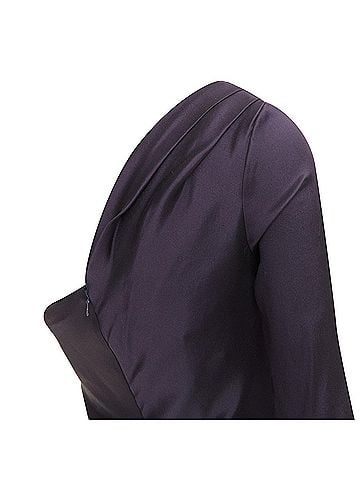 Oscar De La Renta Oscar De La Renta Navy Silk Corset Mermaid Gown (view 2)