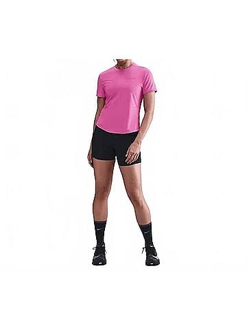 Nike Swift Dri-Fit Short Sleeve Shirt in Playful Pink (view 2)