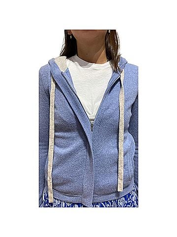 Autumn Cashmere Contract Ties Hoodie in Slate/Mojave (view 2)