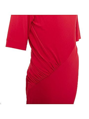 Donna Karan New York Donna Karan Asymmetric Tuck Draped Dress (view 2)