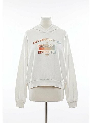 Chaser Hamptons Surf Club Hoodie in White (view 1)