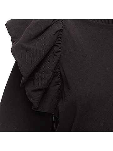 Dries Van Noten Dries Van Noten Cotton Asymmetric Ruffle Top (view 2)