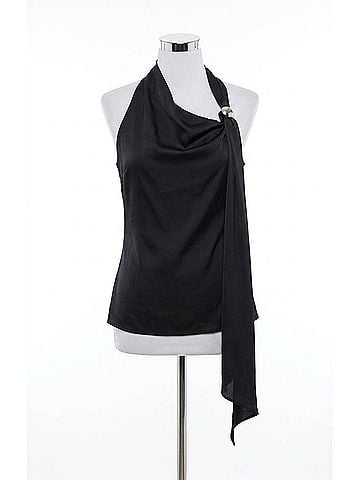 Astr Alyx Asymmetrical Halter Top in Black (view 1)
