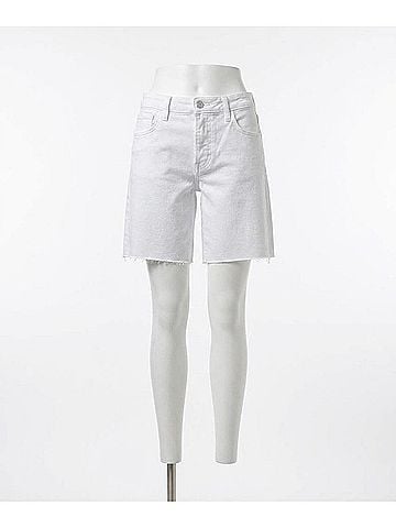 Kut from the Kloth Hailey High Rise Bermuda Shorts in Optic White (view 1)