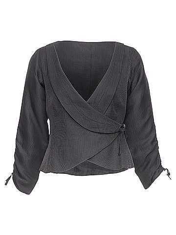 Giorgio Armani Giorgio Armani Ramie Blend Crop Blazer (view 1)