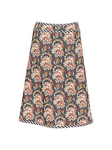 Oscar De La Renta Oscar De La Renta Silk Floral Quilted Skirt (view 1)