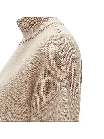 Theory Theory Brown Cashmere Whipstitch Turtleneck (view 2)