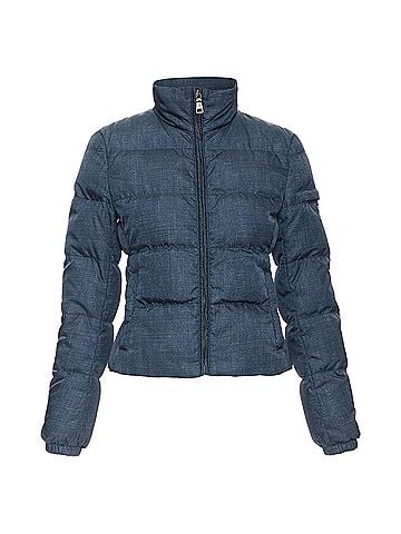 Prada Prada Denim Print Cropped Puffer Jacket (view 1)