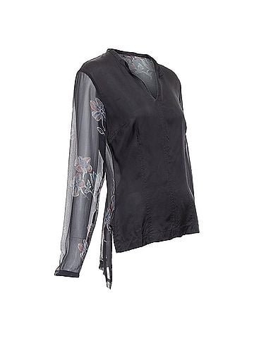 Dries Van Noten Dries Van Noten Silk Floral Sheer Blouse (view 1)