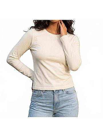 Pendleton Long Sleeve Crewneck Tee in White (view 2)