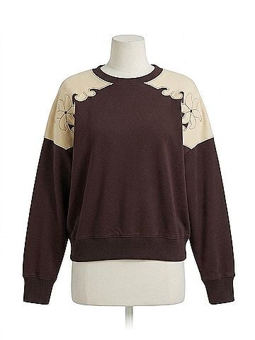 Wrangler Jeans Co Wilson Crewneck Sweatshirt in Brown (view 1)