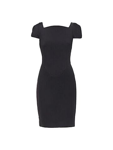 Versace Versace Leather Cap Sleeve Sheath Dress (view 1)