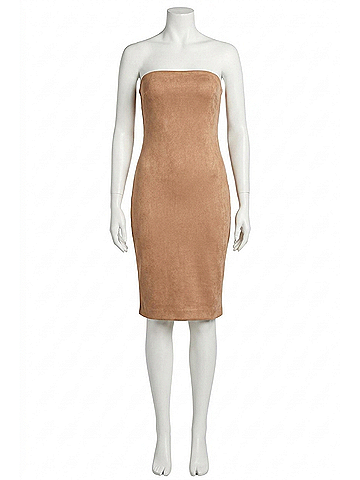 Susana Monaco Faux Suede Tube Dress in Sand (view 1)
