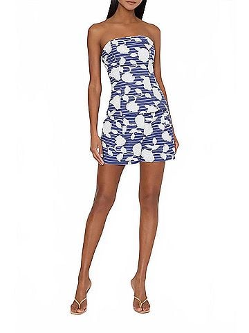 Milly Amanda Floral Short in Blue (view 2)