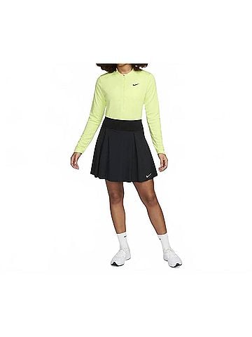 Nike Women's Advantage Dri-Fit Uv 1/2 Zip Golf Top in Yellow Green (view 2)