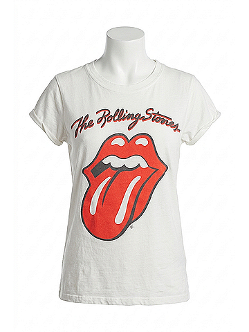 Recycled Karma The Rolling Stones Live! Tee in White/Multi (view 1)