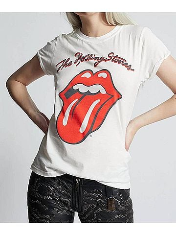Recycled Karma The Rolling Stones Live! Tee in White/Multi (view 2)
