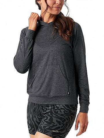 Brooks Luxe Hoodie in Heather Black (view 2)