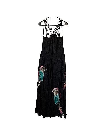 Leifsdottir Corvida Bird Print Silk Maxi Dress Casual Dress (view 1)