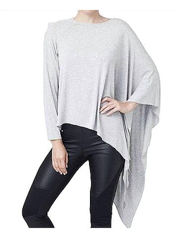 Angel Asymmetrical Tunic Top in Gray (view 2)