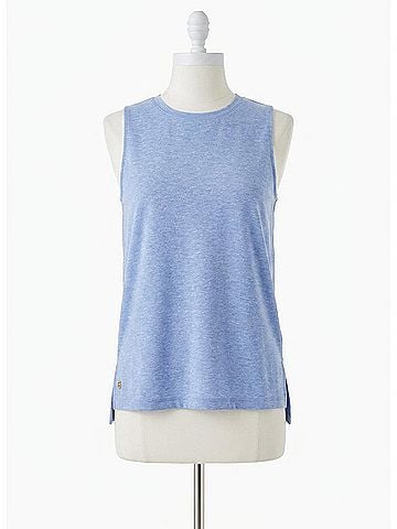 Lilly Pulitzer Calabash Crew Neck Tank Top in Heathered Jacaranda Blue (view 1)