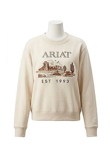 Ariat Essential Crew Sweatshirt in Summer Sand (view 1)
