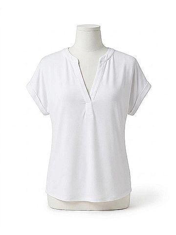 Tommy Bahama Kauai Split-Neck T-Shirt in White (view 1)
